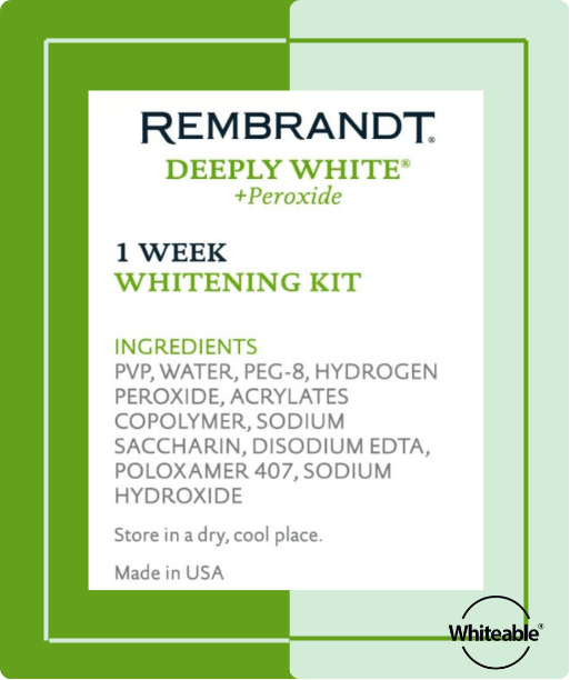 Rembrandt® Deeply White® +Peroxide teeth whitening